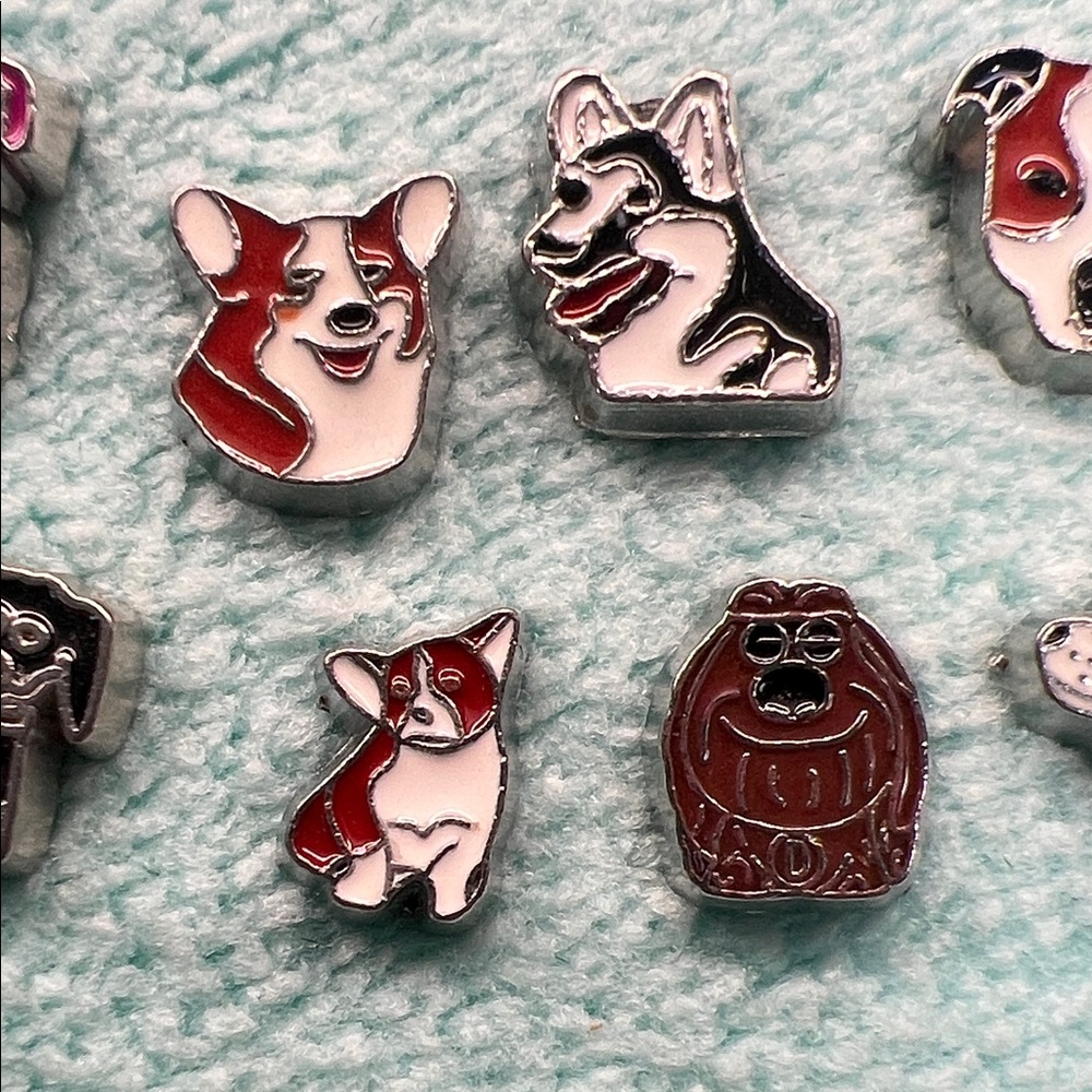 Cute Dog Floating Locket Charm Set - Picture 4 of 6